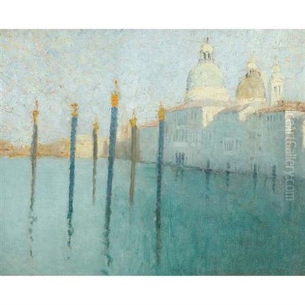 View Of Santa Maria Della Salute, Venice Oil Painting by George L. Noyes