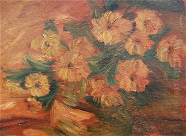 Floral Still Life Oil Painting by George L. Noyes