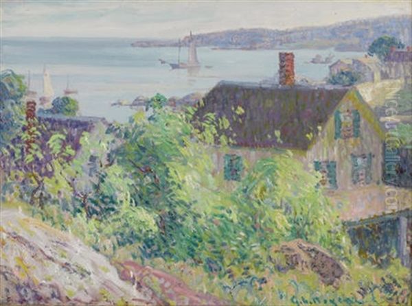 Sunny Morning, Gloucester Harbor Oil Painting by George L. Noyes