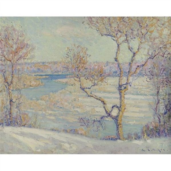 Charles River At Millis, Massachusetts Oil Painting by George L. Noyes