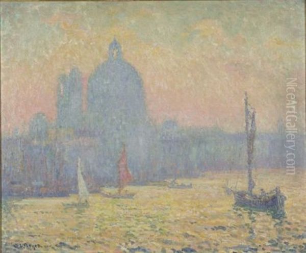 Venetian View Oil Painting by George L. Noyes