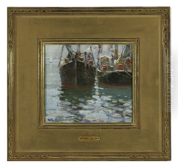 Gloucester Fishing Craft Oil Painting by George L. Noyes