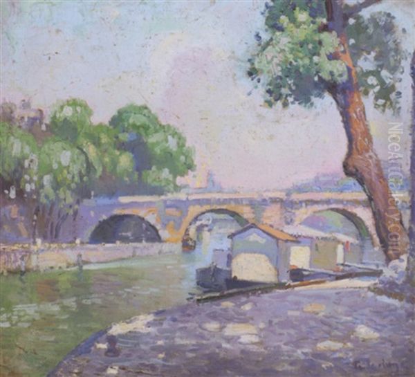 Les Lavoirs, Paris Oil Painting by George L. Noyes