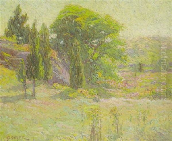 Spring Landscape Oil Painting by George L. Noyes