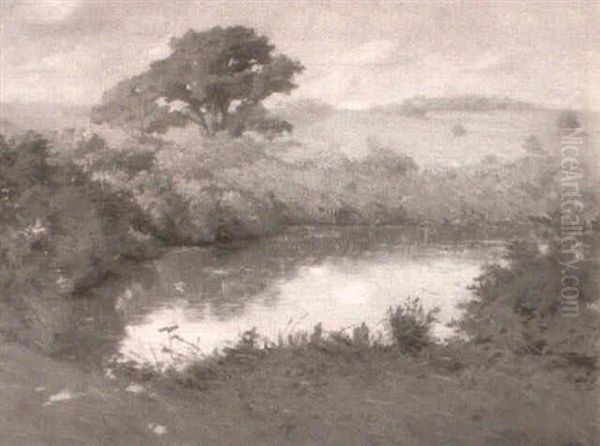 The Pond Oil Painting by George L. Noyes