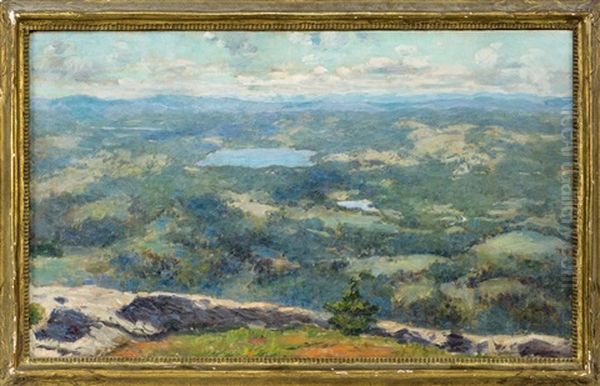 View From The Mountaintop, Possibly Mt. Greylock In Massachusetts by Walter Fiske Noyes