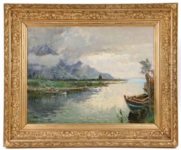 Lac Lernan Oil Painting by Alexandre Nozal