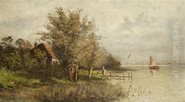 Madchen Am Ufer Oil Painting by Cornelius Nuijs