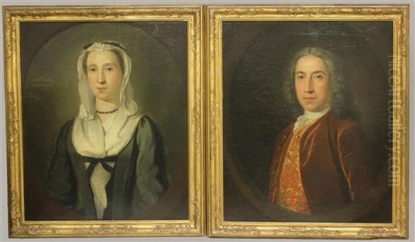 Sir Richard Oswald (1705-1784) And Margaret Ramsay Oswald (-1788) Oil Painting by William De Nune