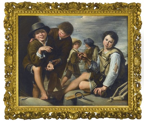 Argolla Players Oil Painting by Pedro Nunez De Villavicencio