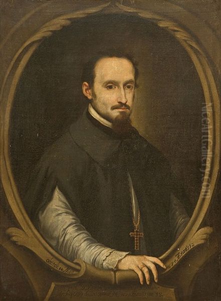 Retrato De Ambrosio Ignacio Spinola Y Guzman, Arzobispo De Sevilla Oil Painting by Pedro Nunez De Villavicencio