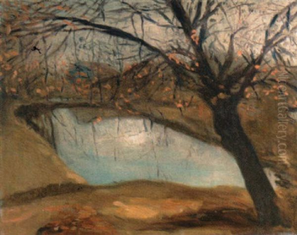 Herbstlicher Teich Oil Painting by Jakob Nussbaum