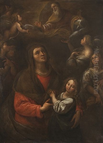 Sant'anna E La Vergine Oil Painting by Carlo Francesco Nuvolone