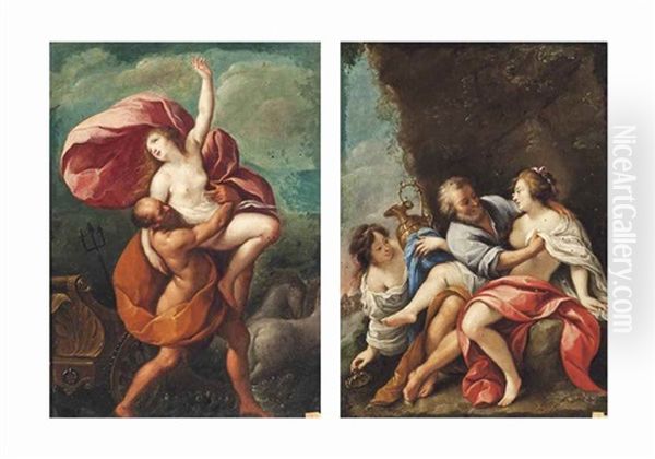 Lot And His Daughters; And The Rape Of Proserpina Oil Painting by Carlo Francesco Nuvolone