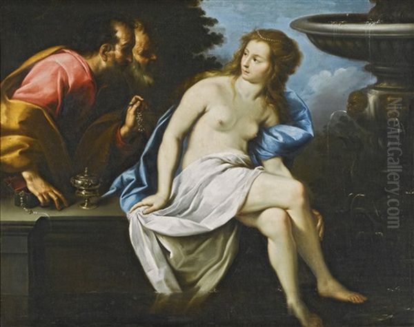 Susanna And The Elders Oil Painting by Carlo Francesco Nuvolone