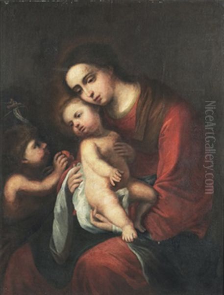 Madonnan Med Barnet Och Johannes Oil Painting by Carlo Francesco Nuvolone