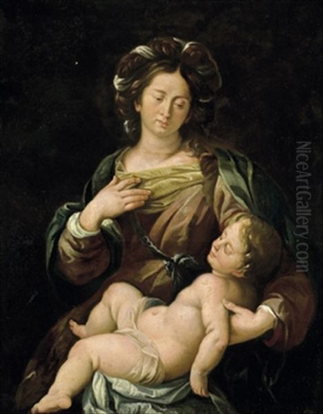 Madonna Con Il Bambino Oil Painting by Carlo Francesco Nuvolone