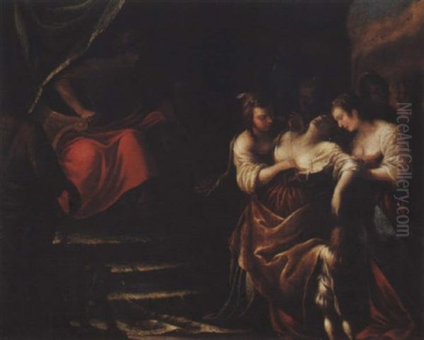 L'evanouissement D'esther Oil Painting by Carlo Francesco Nuvolone