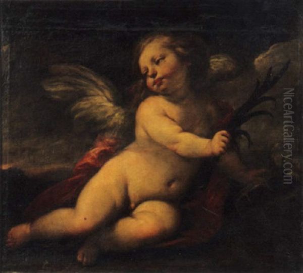 Putto Con I Simboli Del Martirio; La Corda Di Spine, La Palma Ed Il Giglio by Carlo Francesco Nuvolone