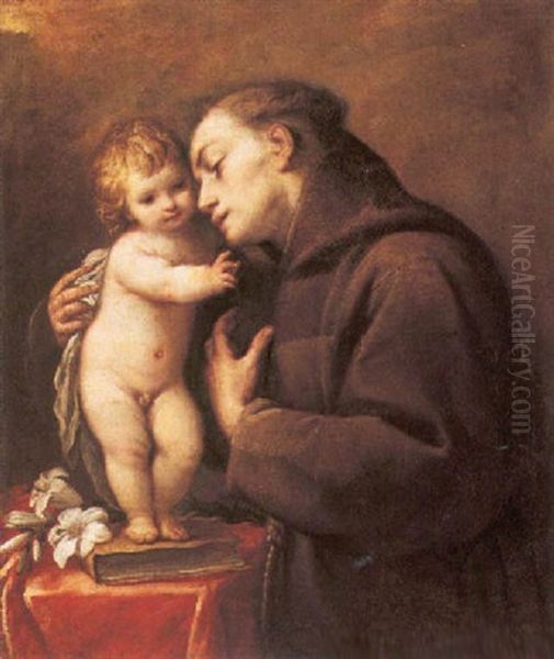 Sant' Antonio Da Padova E Il Bambino Gesu Oil Painting by Carlo Francesco Nuvolone