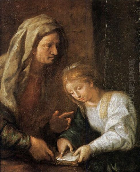 La Vergine E Sant'anna Oil Painting by Carlo Francesco Nuvolone