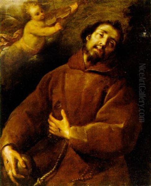 San Francesco In Estasi Oil Painting by Carlo Francesco Nuvolone