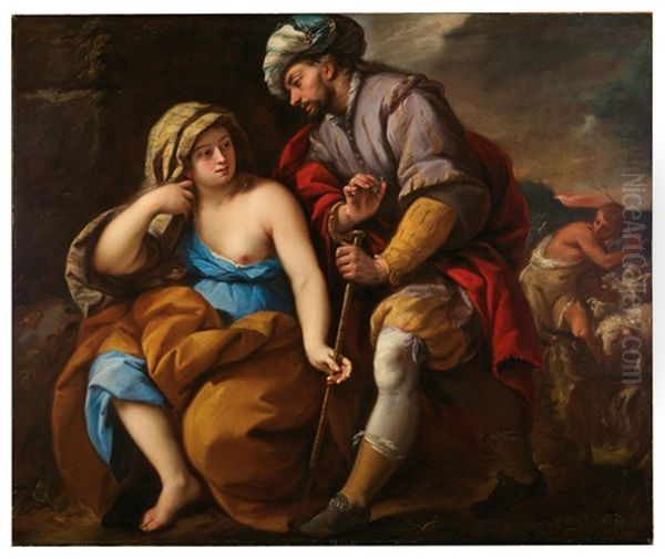 The Story Of Tamar And Judah Oil Painting by Giuseppe Nuvolone