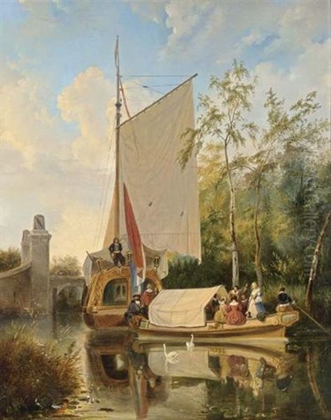 The Boating Party Oil Painting by Wijnand Jan Joseph Nuyen