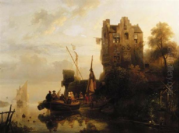 Spelevaren Oil Painting by Wijnand Jan Joseph Nuyen