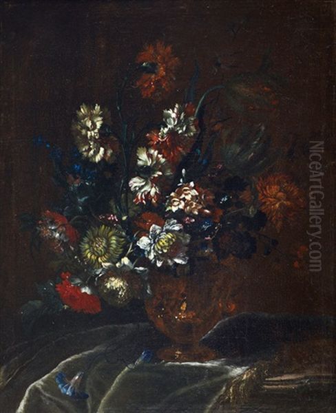 Natura Morta Con Vaso Di Fiori Oil Painting by Mario Nuzzi