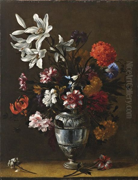 Blumen In Einer Vase Oil Painting by Mario Nuzzi