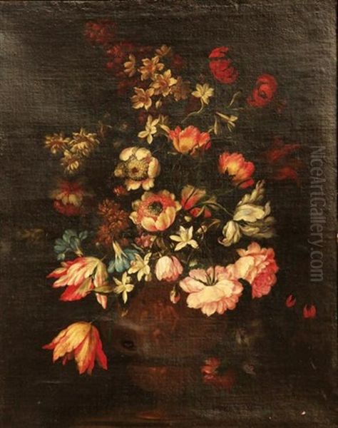 Bouquet De Fleurs Oil Painting by Mario Nuzzi