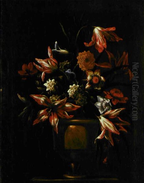 Vaso Di Fiori Oil Painting by Mario Nuzzi