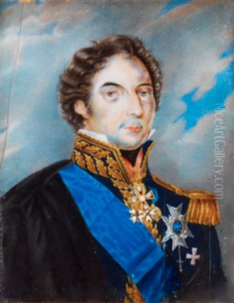 Karl Xiv Johan (1763-1844) Oil Painting by Gustaf Fredrik Nycander