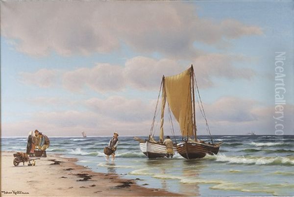 Pa Hemvag Oil Painting by Hilding Nyman