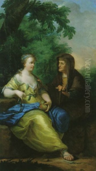 Vertumnus Und Pomona Oil Painting by Dionys van Nymegen