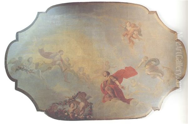 Ceiling Decoration Oil Painting by Elias van Nymegen