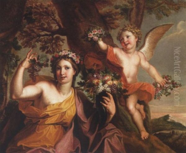 An Allegory Of Autumn Oil Painting by Elias van Nymegen