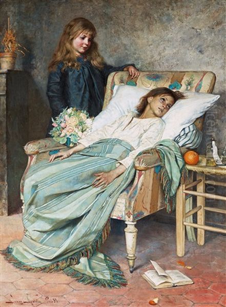 Konvalescenten (the Convalescent) Oil Painting by Jenny Nystroem