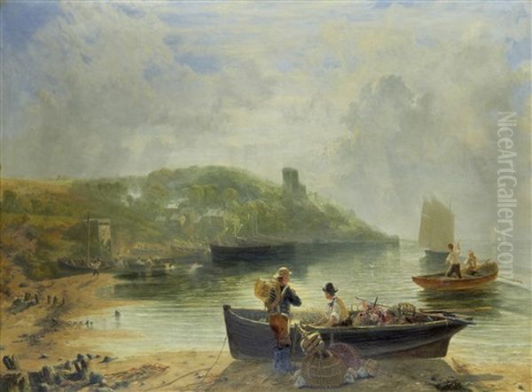 Hazy Morning At Heysham Oil Painting by John Wright Oakes