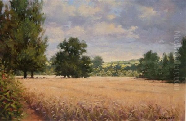 Wheatfield, Co. Waterford Oil Painting by George Oakley