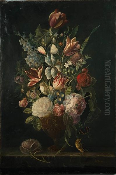 Floral Still Life Oil Painting by Anthony Oberman