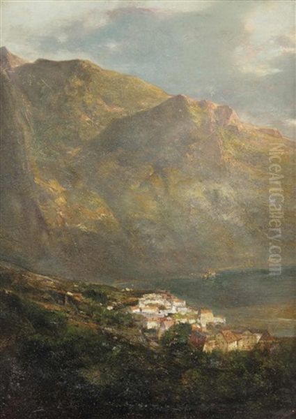 Am Gardasee Oil Painting by Adolf Obermuellner