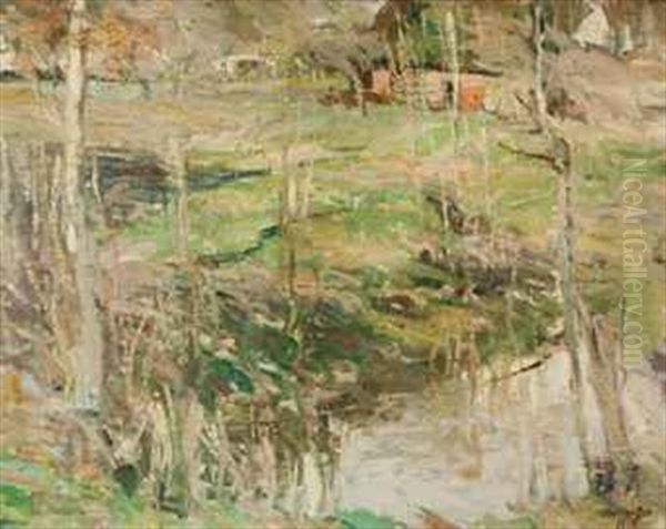 Spring Landscape Oil Painting by George Oberteuffer