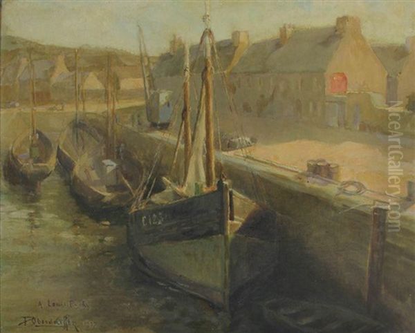 Port De Peche Oil Painting by George Oberteuffer