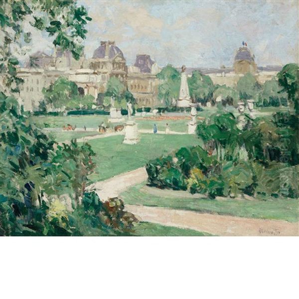 Tuileries, Paris Oil Painting by George Oberteuffer