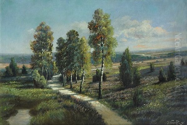 Path Through The Meadow Oil Painting by Nikolai Obolensky