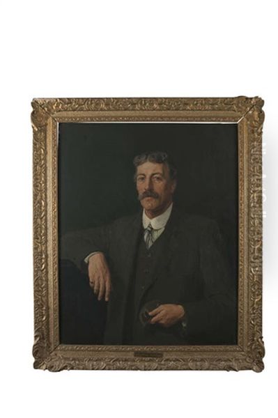 Portrait Of Sir Henry Grattan Bellew Oil Painting by Dermod O'Brien