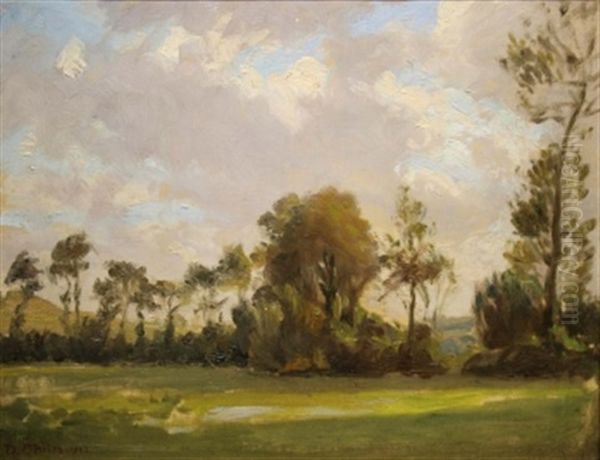 Pastoral Landscape Oil Painting by Dermod O'Brien