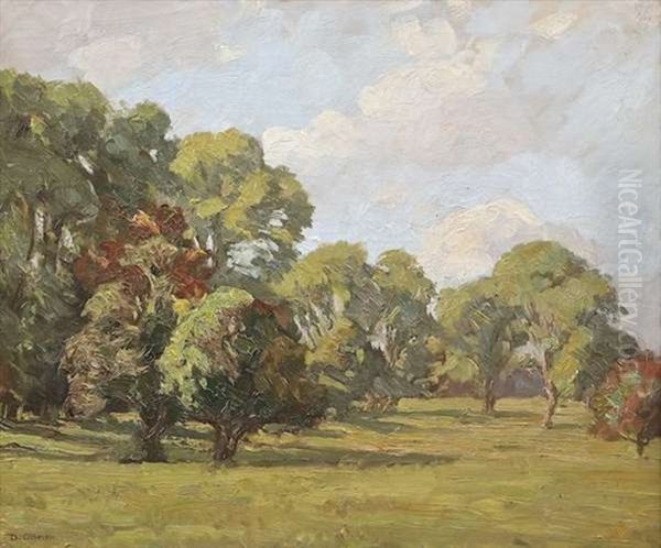 In The Park, Cahirmoyle, Co. Limerick Oil Painting by Dermod O'Brien